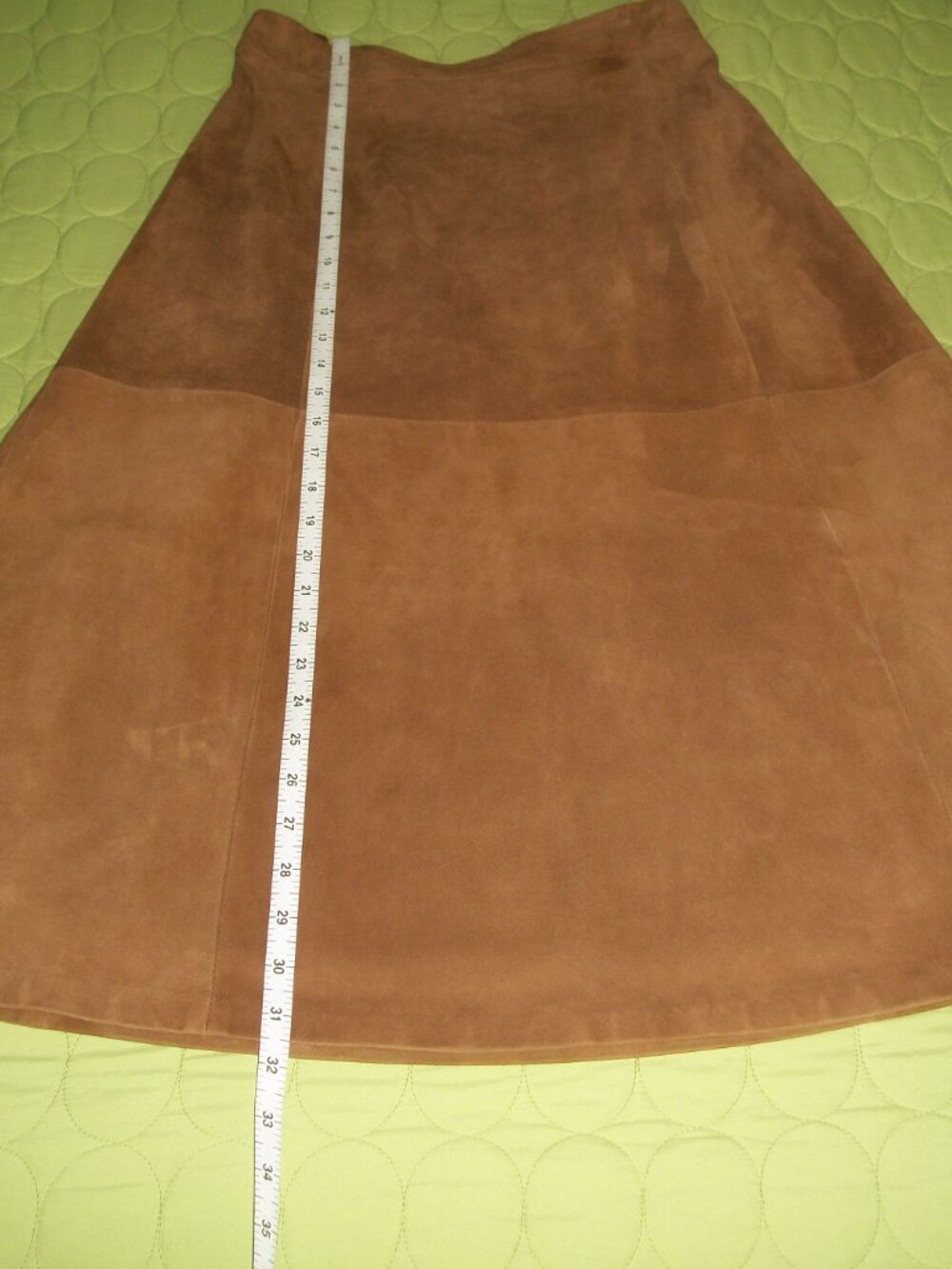 MaxMara Brown Suede A-Line Skirt - Picture 4 of 13